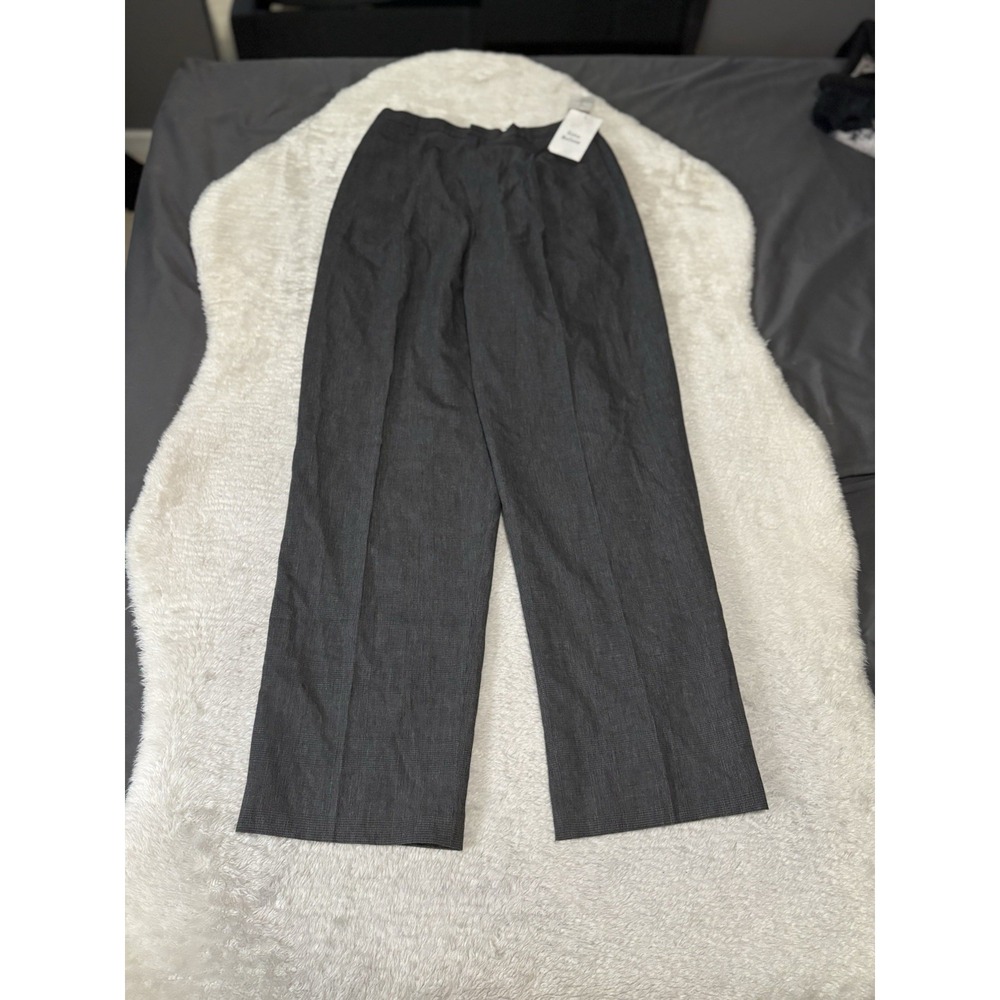 New Pursuits‎ Ltd Womens High Rise Black Gray Pants Size 10 Dress Business